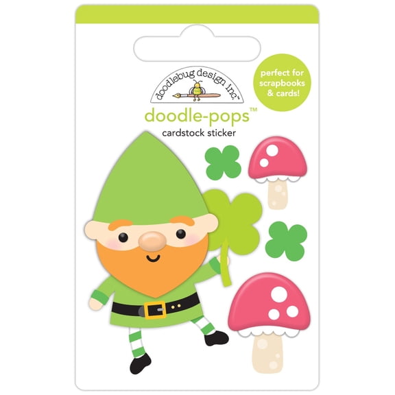 Doodlebug Doodle-Pops 3D Stickers-Happy Go Lucky