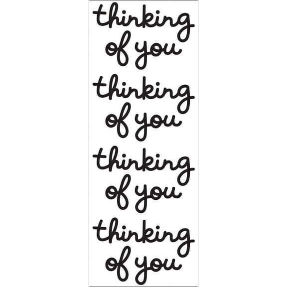 Doodlebug Doodles Cardstock Stickers-Beetle Black Thinking Of You