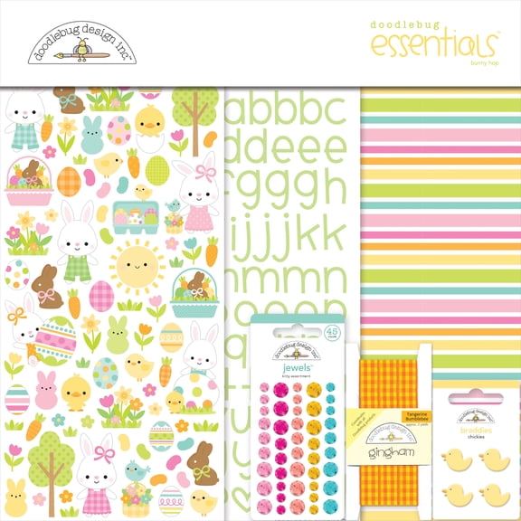 Doodlebug Essentials Page Kit 12"X12"-Bunny Hop