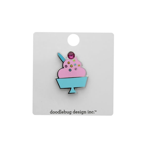 Doodlebug Hey Cupcake Collectible Pins SweetSundae
