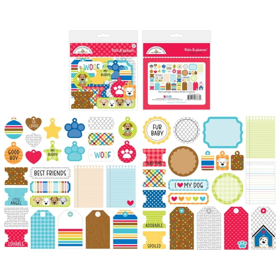 Doodlebug Odds & Ends Bits & Pieces Die-Cuts-Doggone Cute