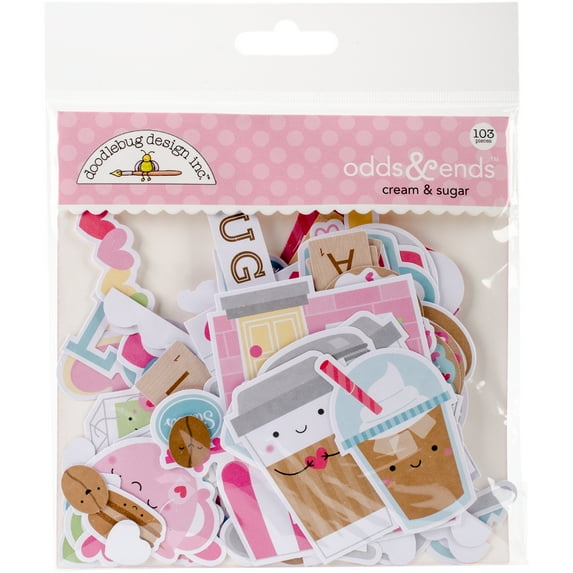 Doodlebug Odds & Ends Die-Cuts 103/Pkg-Cream & Sugar