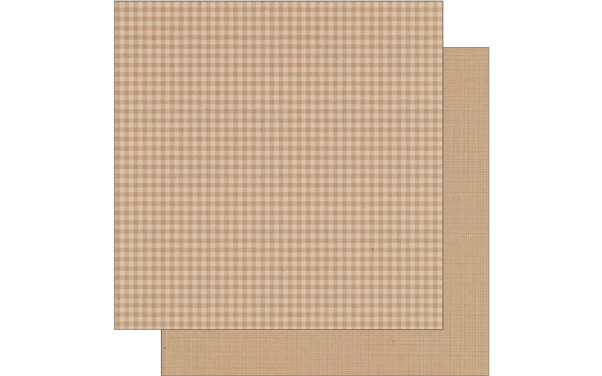 Doodlebug Paper Doodlebug Paper 12x12 Gingham Linen Maple (pack of 25) - Walmart.com
