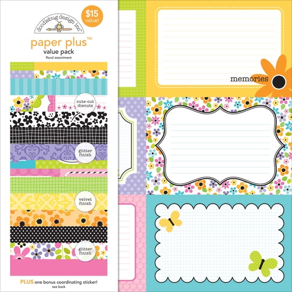 Doodlebug Paper Plus Value Pack, 12" x 12", 12pk