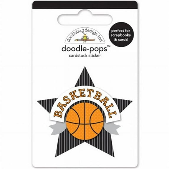 Doodlebug SLM4769 Doodle - Pops 3D Stickers - Slam Dunk