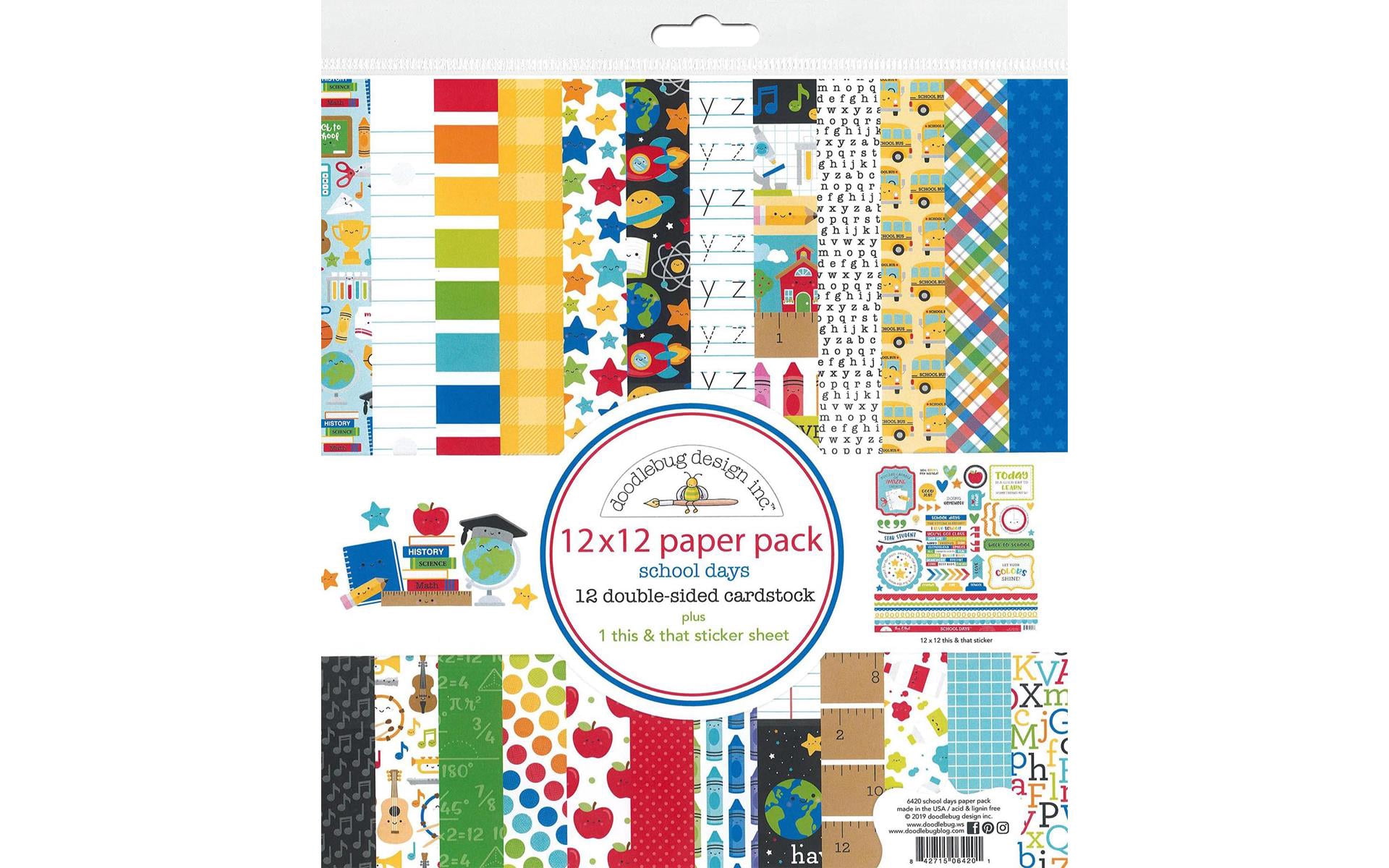 Doodlebug School Days Paper Pack 12x12