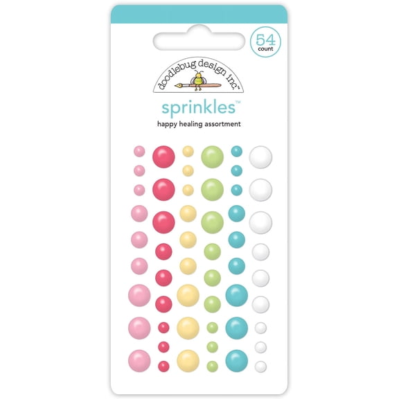 Doodlebug Sprinkles Adhesive Enamel Shapes-Happy Healing Assortment