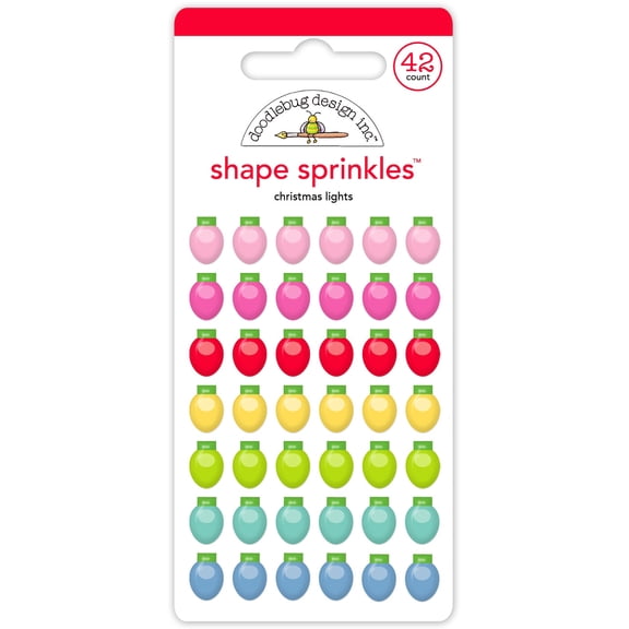 Doodlebug Sprinkles Adhesive Glossy Enamel Dots-Christmas Lights