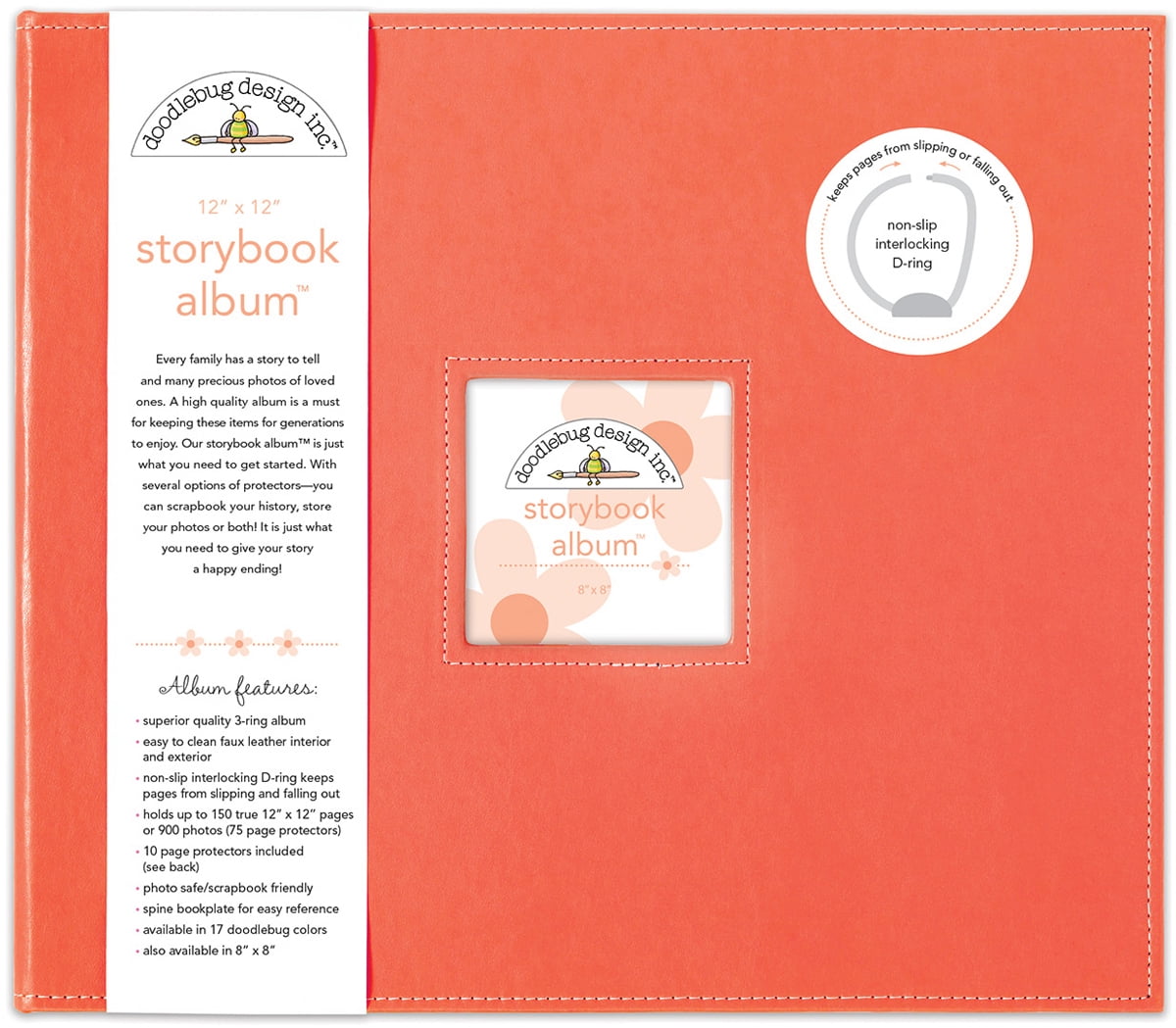 Doodlebug Storybook Album 12x12 - Lilac Scrapbook With Page Protectors & Photo Window (12 Pages Included) - View #2