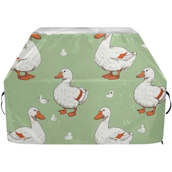 Doodled Ducks Grill Cover for Outdoor Grill 65 Inch BBQ Grill Cover Heavy Duty Gas Grill Cover Waterproof Barbecue Cover for Weber, Char-Broil, Nexgrill and More$$Garden & Patio