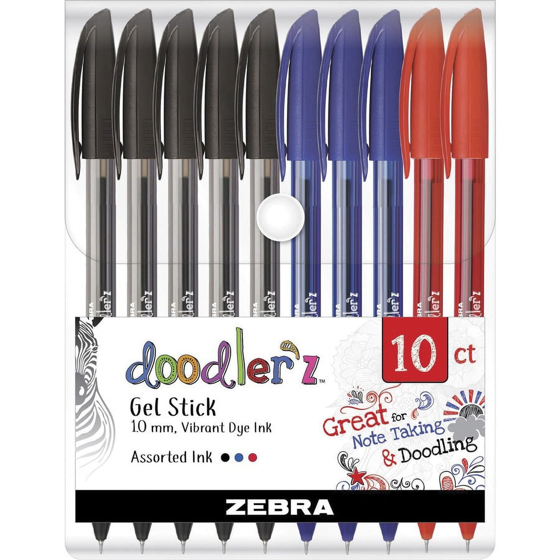 Doodler'z Gel Pen, Stick, Bold 1 Mm, Assorted Ink And Barrel Colors, 10/pack | Bundle of 5 Packs