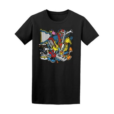 Doodles Of Various Instruments T-Shirt Men -Image by Shutterstock, Male Medium