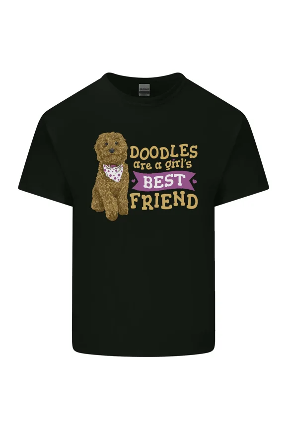 Doodles are a Girl's Best Friend Funny Goldendoodle Dog for a Pet H26206 Unisex T-Shirt, Up to 5XL Available