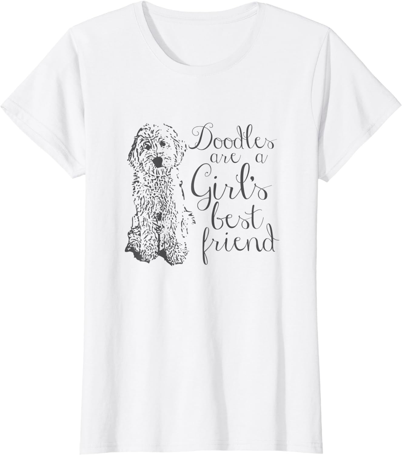 Doodles Are A Girl's Best Friend Golden Labradoodle T-Shirt Doodles Are A Girl's Best Friend Golden Labradoodle T-Shirt