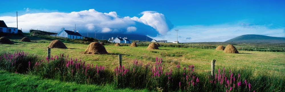 Dooega Achill Island County Mayo Ireland Canvas Art - The Irish Image Collection Design Pics (34 x 11)