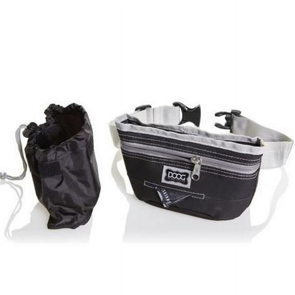 Doog USA TP03B Treat Pouch - Pet Dish, Black - Large