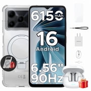 Doogee Note 56 Android 16 Cell Phone Unlock with Tws Earbuds,6150mAh,8.45mm Ultra-Thin,24GB+64GB/2TB,6.56"HD+90Hz Display,8Mp+5Mp,Dual Sim,Face Unlock