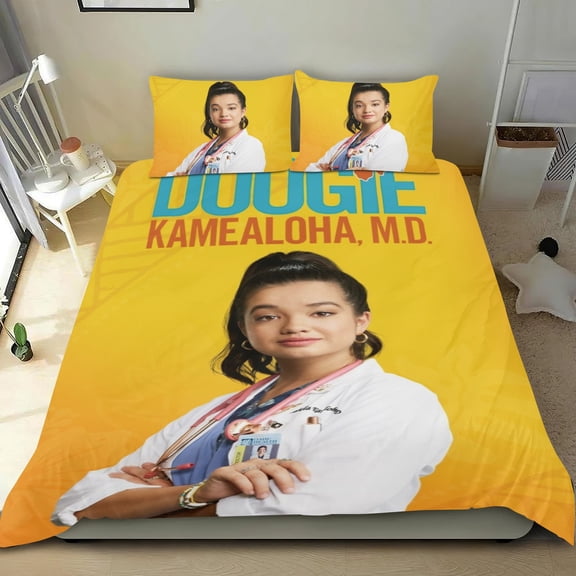 Doogie Kamealoha, M.D Themed Bed Sheet Set Three Piece Set 36x75 In ches Comfortable And Skin Friendly Unique Design Creating A Star Studded Night Home Gifts For Family Friends fans