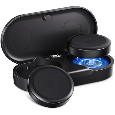 Doohoeek Updated Snowboard Ski Helmet Headphones 2024, True Wireless Earbuds Waterproof with Built-in Microphones & Charging Box & LED Battery Display for Audio-Ready Helmet, Support Voice Assistants