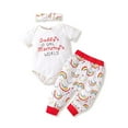 thumbnail image 1 of Dooleck Daddys Girl Baby Clothes Infant Outfit Rainbow Bodysuit Halen Pant Sleepwear, 1 of 7