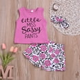thumbnail image 1 of Dooleck Daddys Girl Baby Clothes Infant Toddler Letter Vest Top Shorts Set Outfit, 1 of 8