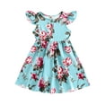 thumbnail image 1 of Dooleck Girls Sleeveless Casual Dresses School Part Floral Ruffle Sundress 3-12 Years, 1 of 8