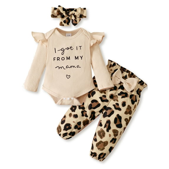Dooleck Infant Ribbed Clothes I Got It from My Mama Bodysuit Jogger Outfit Streetwear