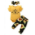 thumbnail image 1 of Dooleck Little Sister Outfit Infant Girl Clothes Bodysuit Halen Pants Set Sleepwear, 1 of 5