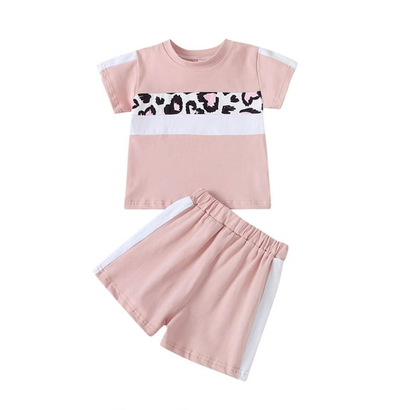 Dooleck Toddler Girl Summer Clothes Baby Outfit Stripe Shirt Short Pants 3PCS Set