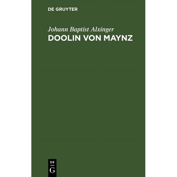 Doolin von Maynz, (Hardcover)