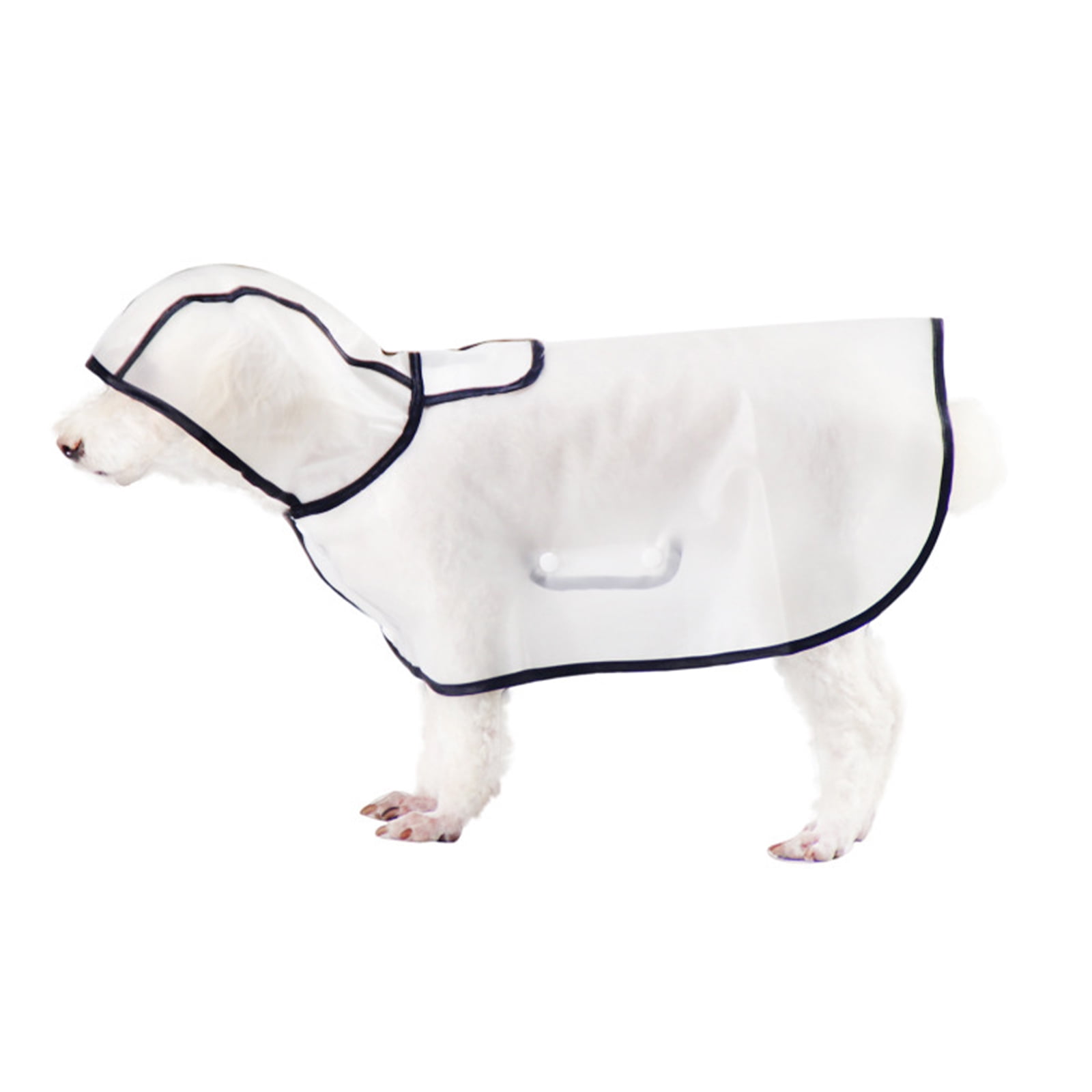 Doolland Dog Raincoat, Portable Waterproof Transparent Dog Rainwear for ...