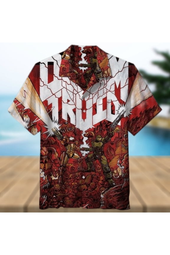 Doom 3D Funny Hawaiian Shirt