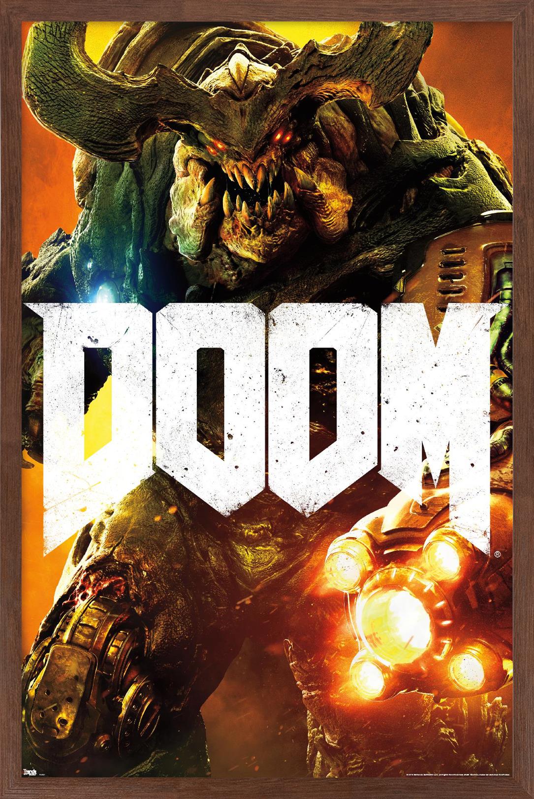 Doom - Cyber Demon Wall Poster, 14.725" x 22.375" Framed