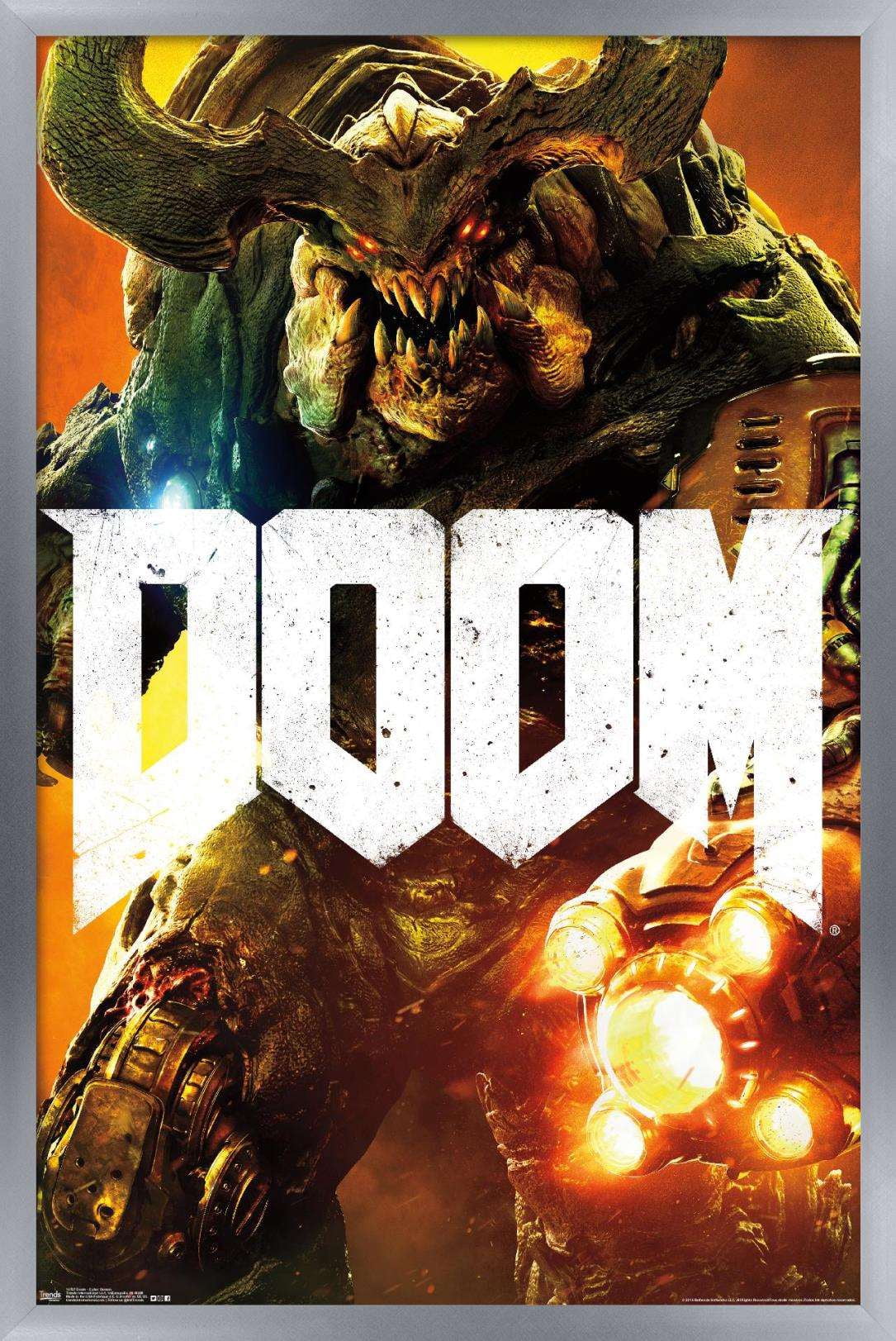 Doom - Cyber Demon Wall Poster, 14.725" x 22.375" Framed