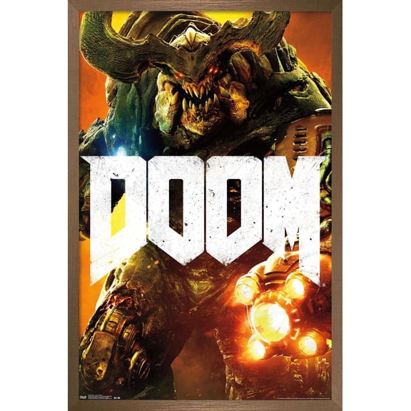 Doom - Cyber Demon Wall Poster, 22.375" x 34" Framed