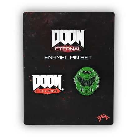 Doom Eternal Slayer & Logo Pin Set | Exclusive Enamel Collector Pins | Set Of 2