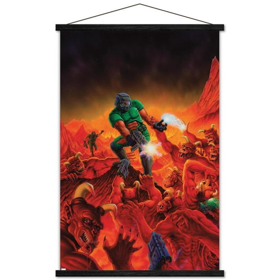 Doom - Legacy Key Art Wall Poster with Magnetic Frame, 22.375" x 34"
