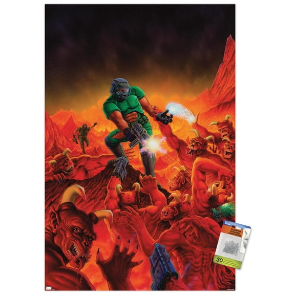 Doom - Legacy Key Art Wall Poster with Pushpins, 22.375" x 34"
