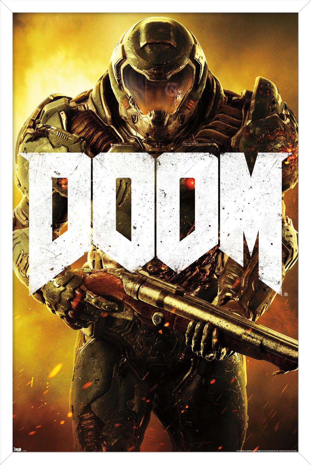 Doom - Marine Wall Poster, 14.725" x 22.375" Framed