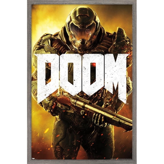 Doom - Marine Wall Poster, 22.375" x 34" Framed