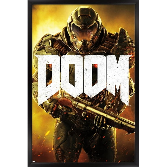 Doom - Marine Wall Poster, 22.375" x 34" Framed