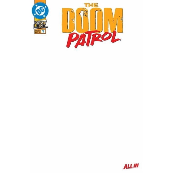 Doom Patrol #1 Cvr E Blank Card Stock Var DC Comics Comic Book