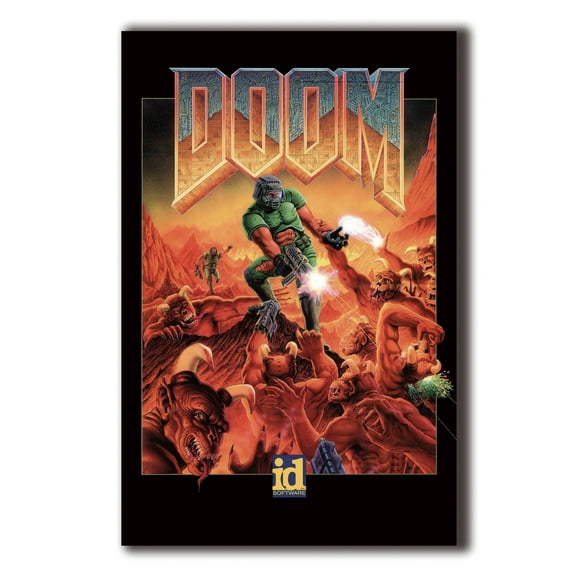 Doom Retro Game Poster for Home Decor Wall Art 12 x 18 inch(30cm x 46cm) Frameless Gift