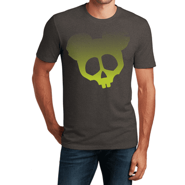 DoomBox Blended Mouse Graphic Logo Design Men's Charcoal Athletic Cut Short Sleeve Crewneck T-Shirt