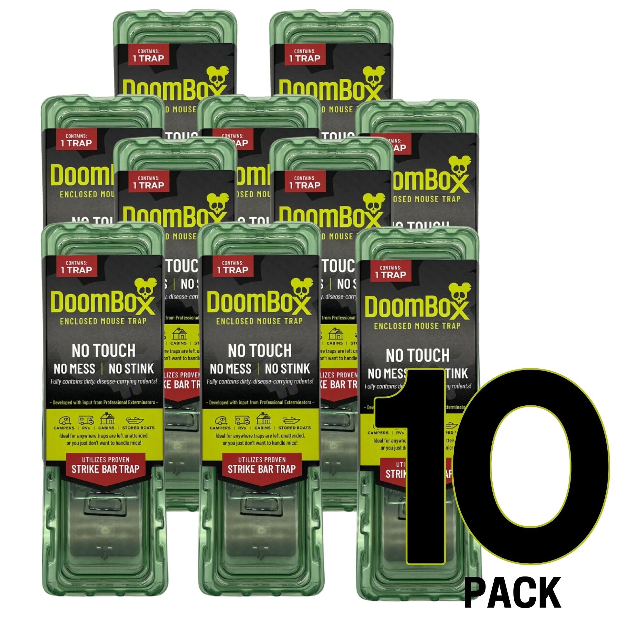 DoomBox Enclosed Mouse Trap | Green | Safe for Kids & Pets | Made in USA (10)