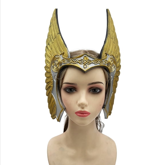 Doomiva Antique Angel Wing Crown Headband Medieval Warrior Headpiece for Ancient Egyptian Queen Head Tiara Gold One Size