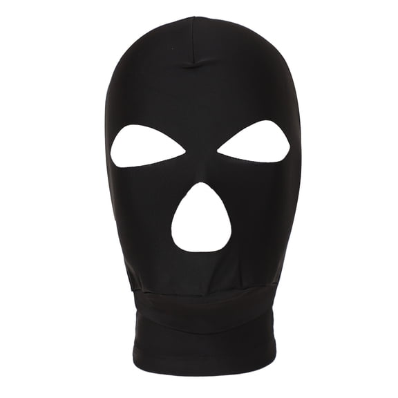 Doomiva Black Face Masks Full Covering Hood Mask Elastic Windproof Face Mask Breathable Type B L