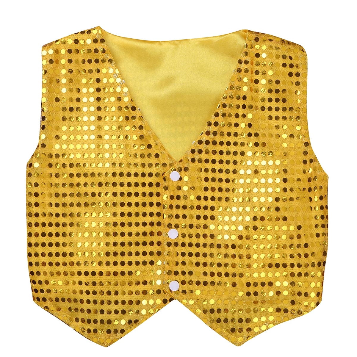 Doomiva Boy Girl Glittery Sequined Vest Jazz Hip-hop Dance Waistcoat ...