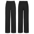 thumbnail image 1 of Doomiva Boy's Elastic Waistband School Uniform Dress Pants Work Wear Relaxed Fit Pants Black 12, 1 of 2
