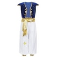 thumbnail image 1 of Doomiva Boys Arabian Prince Outfit Street Rat Suit Cap Sleeve Vest Waistcoat with Pants Set Royal Blue 12, 1 of 7
